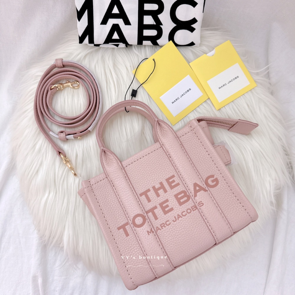 NWT Marc Jacobs the Leather Tote Mini Crossbody Rose H053L01RE22